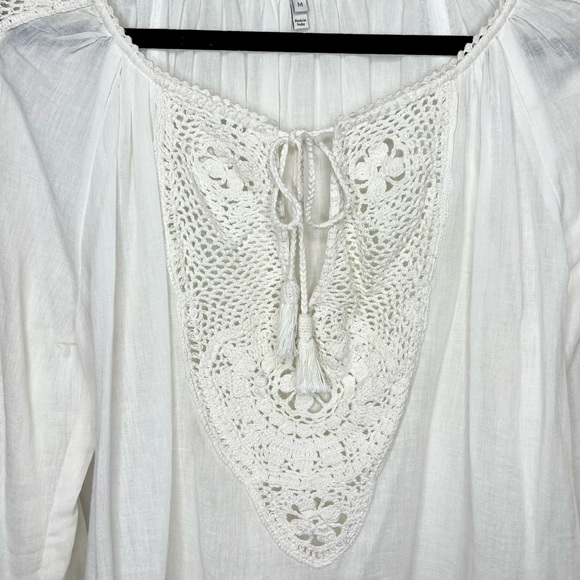 Joie ‘Oda’ Split Neck Crochet Blouse - Picture 4 of 8